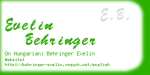 evelin behringer business card